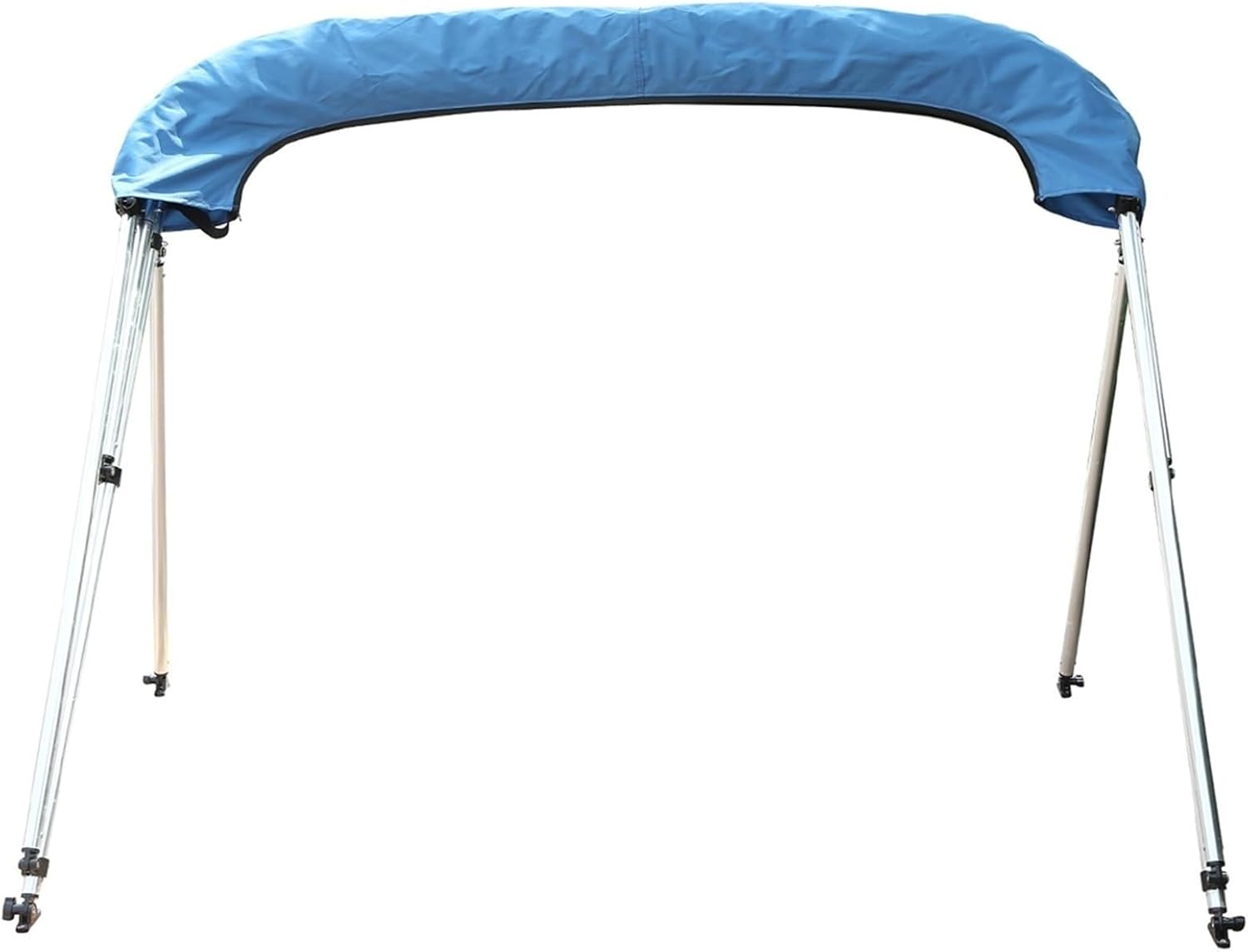 Wingxaoyy Marine Accessories 600D 3 Bow Biminii Top Replacement Canvas Cover Boot Cover with Frame Waterproof Anti UV Sun Shade Heavy Duty Boat Cover(Blue 85-90W) - Image 5