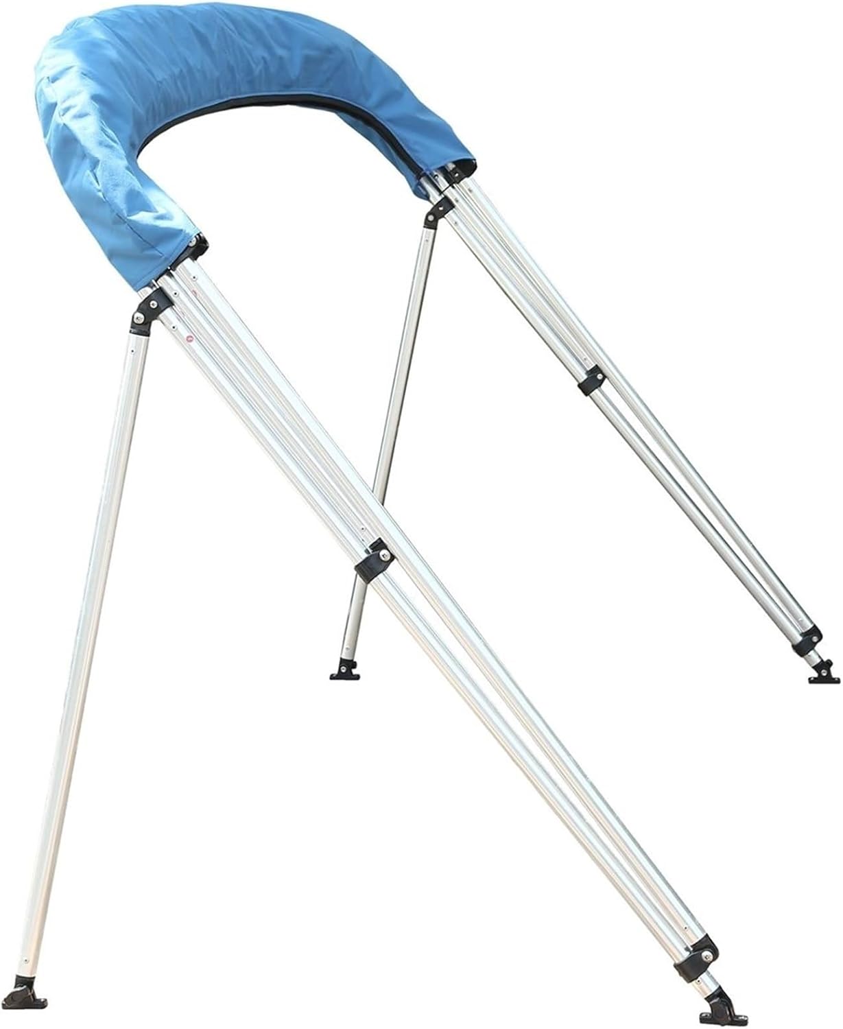 Wingxaoyy Marine Accessories 600D 3 Bow Biminii Top Replacement Canvas Cover Boot Cover with Frame Waterproof Anti UV Sun Shade Heavy Duty Boat Cover(Blue 85-90W) - Image 4