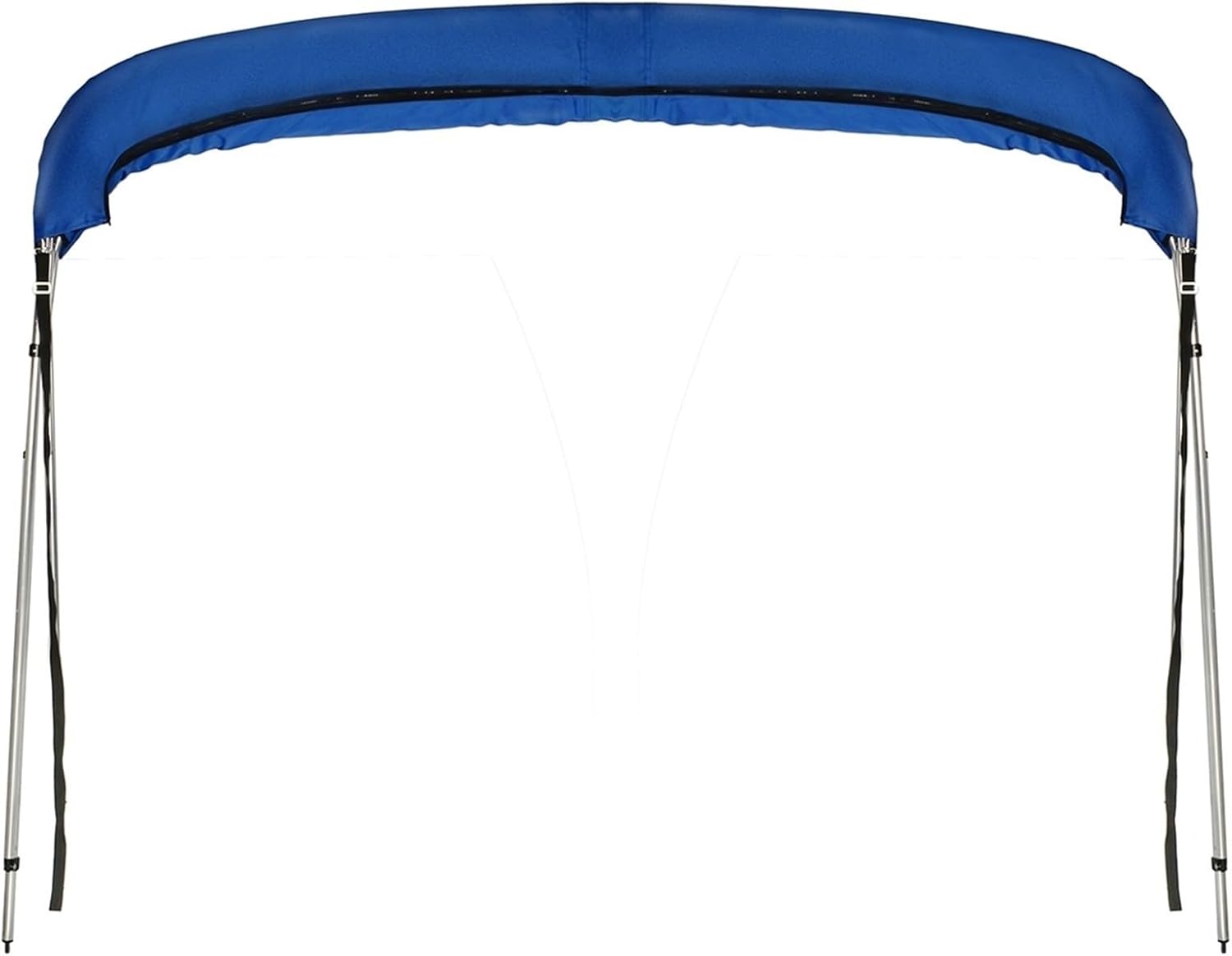 Wingxaoyy Marine Accessories 600D 4 Bow Biminii Top Replacement Canvas Cover Boot Cover with Frame Waterproof Boat Cover for V-Hull\/Jon\/Center Console Boat(Blue 91-103W) - Image 4