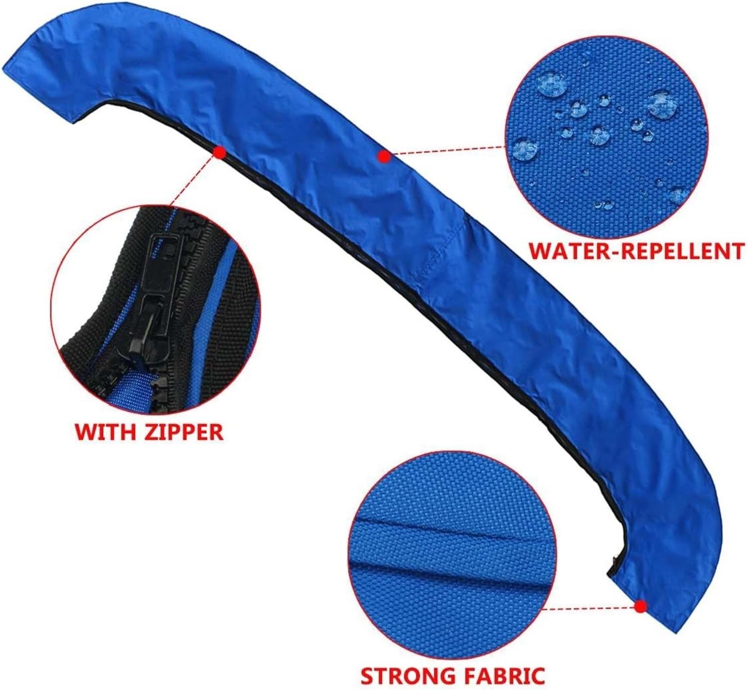 Wingxaoyy Marine Accessories 600D Boat Cover 4 Bow Biminii Top Replacement Canvas with Boot Frame Marine Cover Anti UV for V-Hull Jon Center Console Boat(Width 91-103 inch) - Image 6