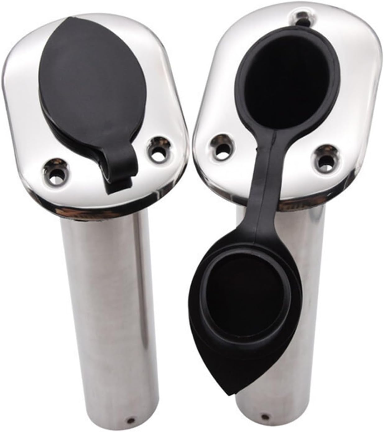 Xauyangha 2X 15 \/ 30 \/ 90 Degree Stainless Steel Flush Mount Fishing Rod Holder Boat Rod Holders for Marine Boat Yacht Accessories