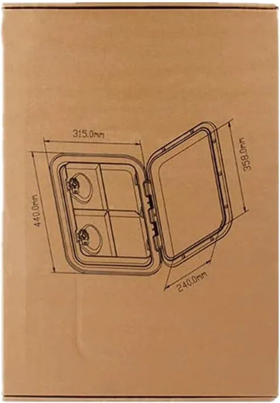 Xauyangha Boat Accessories ABS Deck Access Hatch Cover for Marine Boat Yacht RV Watertight Anti-UV Non-Skid Inspection 240X358MM - Image 5